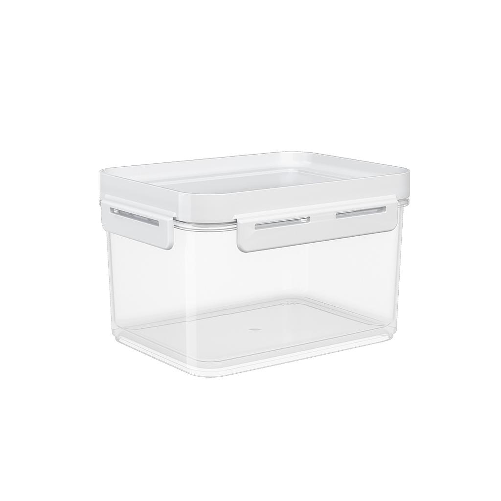 CONTENEDOR HERMETICO DE PLASTICO 1,50L FLAP BLANCO 