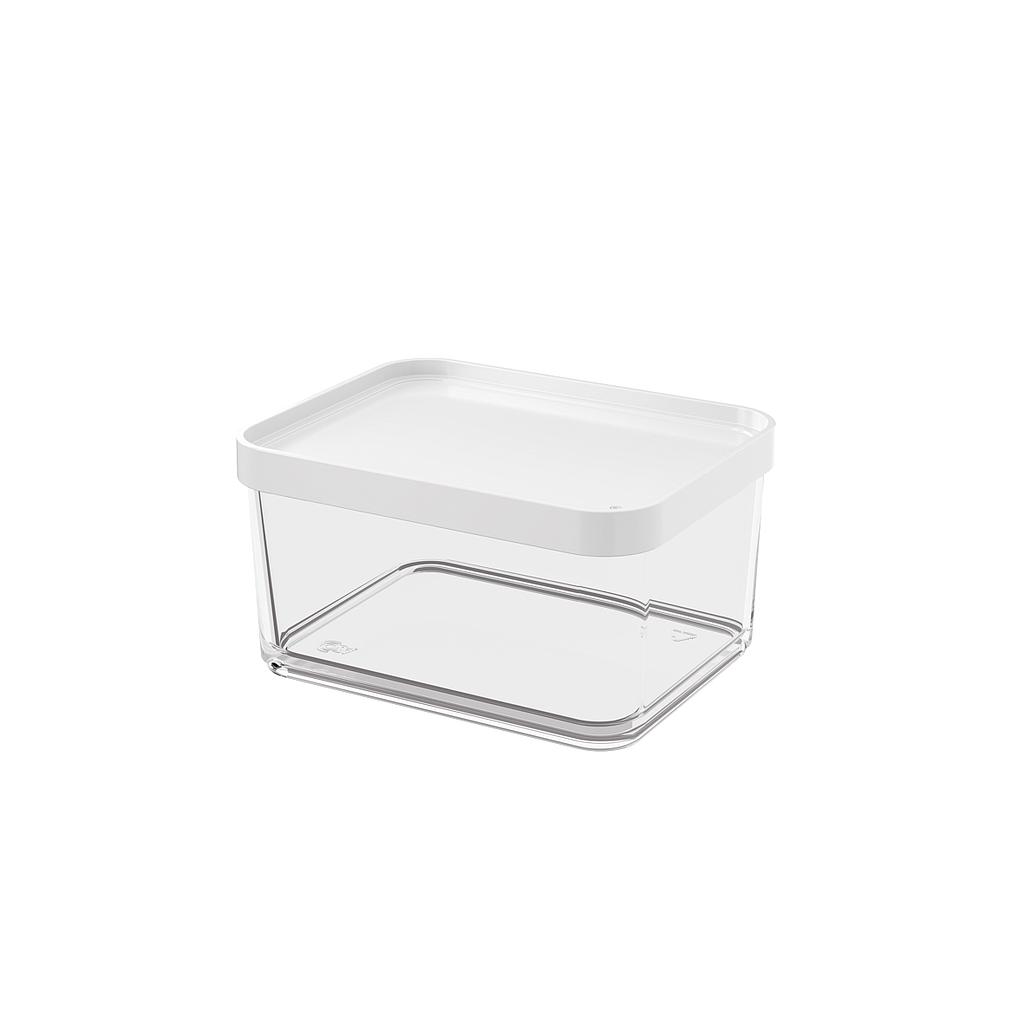POTE DE PLASTICO GRANDE 1,00L CLEAR BLANCO 