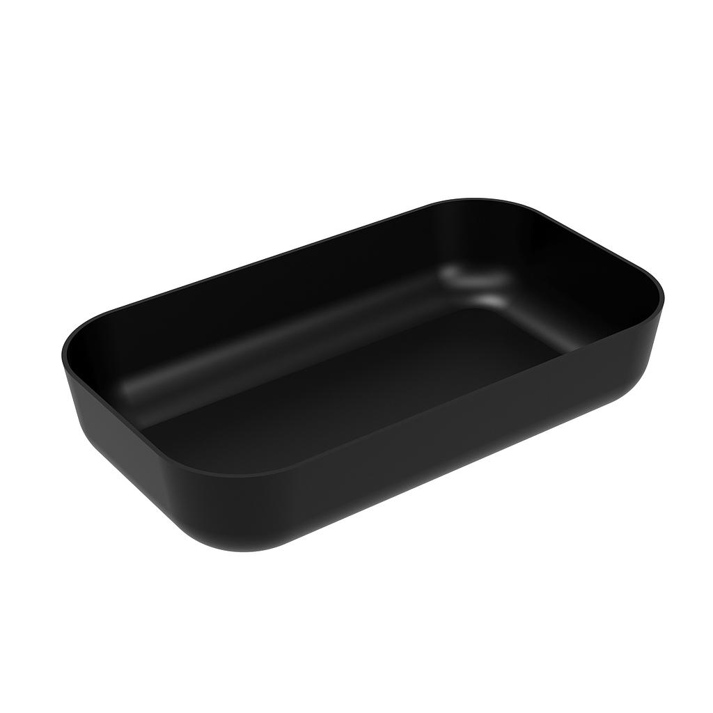 BOL RECTANGULAR 2,80L DE PLASTICO ESSENTIAL NEGRO 