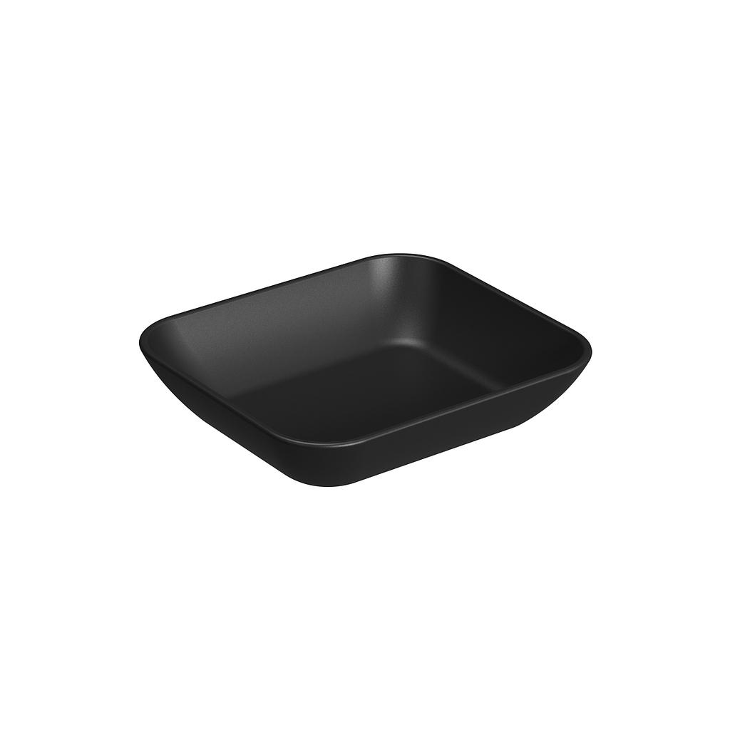 PLATO APERITIVO PEQUENO DE PLASTICO 10,2 X 9,2 X 2,4 CM ESSENTIAL NEGRO 