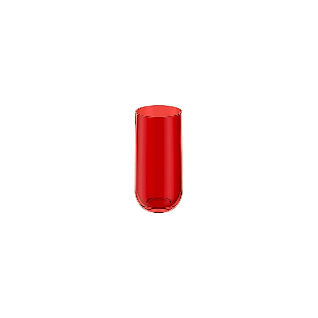 VASO ALTO FUN DE PLASTICO 400ML FUN DE PLASTICO ROJO TRANSPARENTE 