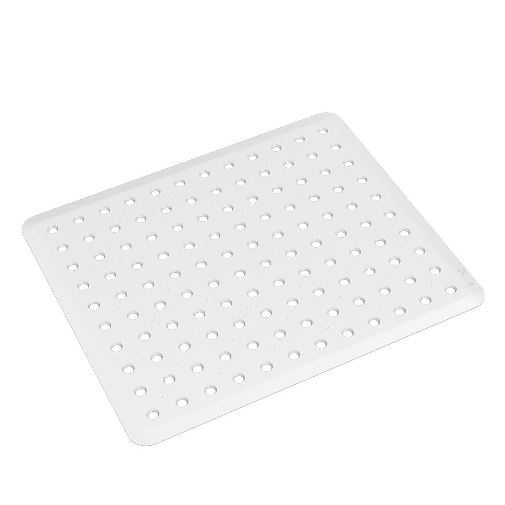 TAPETE P/FREGADERO DE PLASTICO 32,8 X 27,8 X 0,3 CM BASIC BLANCO 