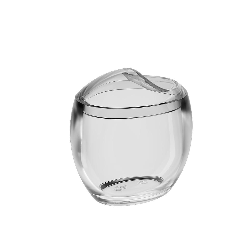 PORTA ALGODON DE PLASTICO SPOOM CRISTAL 