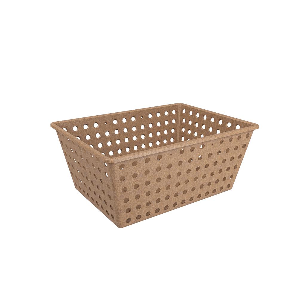 CANASTA MAXI DE PLASTICO BIOS MADERA 