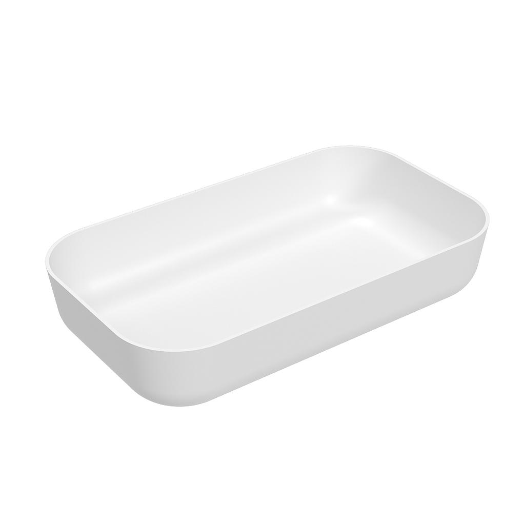 BOL RECTANGULAR 2,80L DE PLASTICO ESSENTIAL BLANCO 