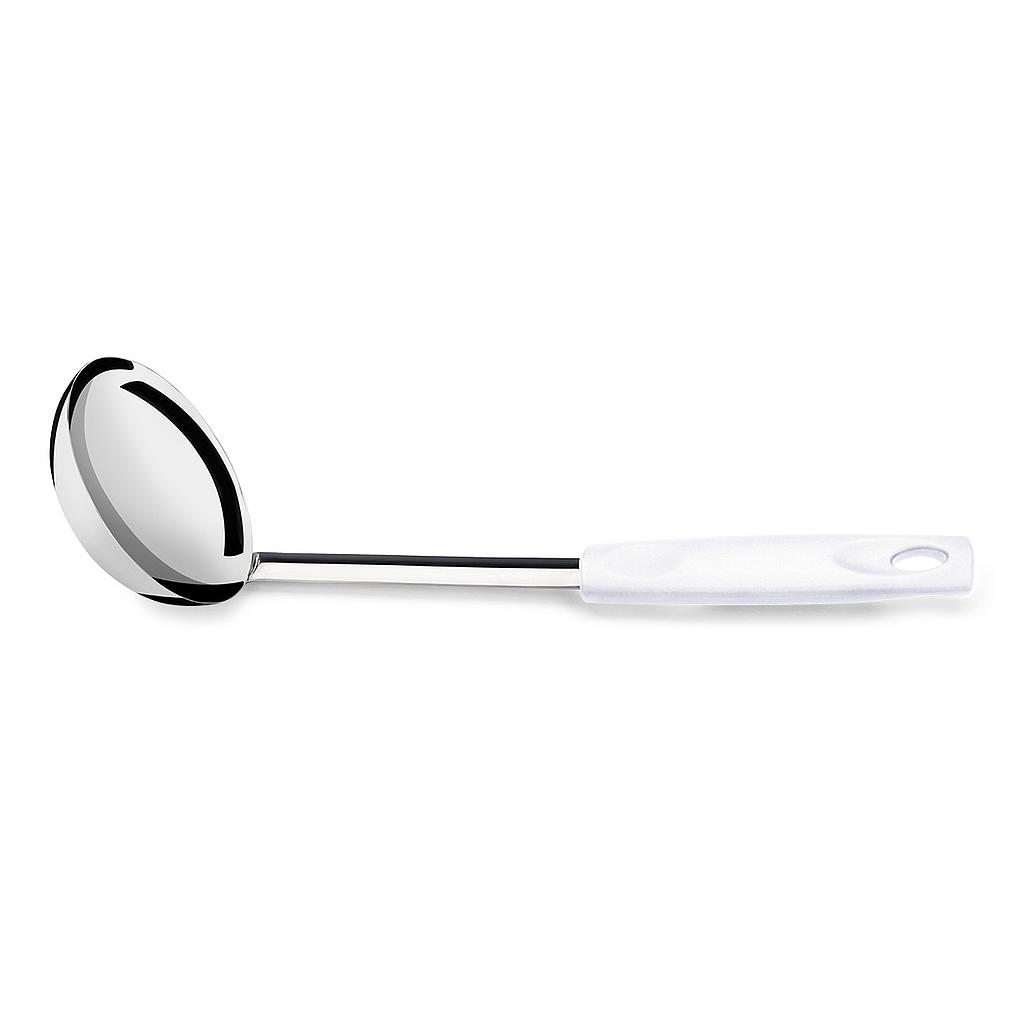 LINEA ASTI - EN ACERO INOXIDABLE MANGO PP - CAZO 28,50CM -BLANCO