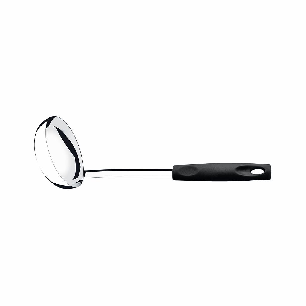 LINEA ASTI - EN ACERO INOXIDABLE MANGO PP - CAZO 28,50CM -NEGRO