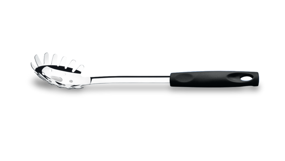 LINEA ASTI - EN ACERO INOXIDABLE MANGO PP - CUCHARA PASTA 29,50CM -NEGRO