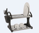  LINEA SUPREMA - EN ACERO INOXIDABLE C/ PLASTICO - ESCURRE PLATOS 12 PLATOS 27,5x29x32CM NEGRO