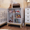 ESTANTERÍA INFANTIL 4 ESPACIOS LÍNEA PANAL DE ABEJA BLANCO 