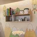 ESTANTE INFANTIL DE PARED CUBO Y LIBRERO LINEA PANAL DE ABEJA ITAPUÃ CON BLANCO