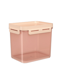 Contenedor Hermetico De Plastico 2,20L Flap Rosa Blush + Rosa Blush