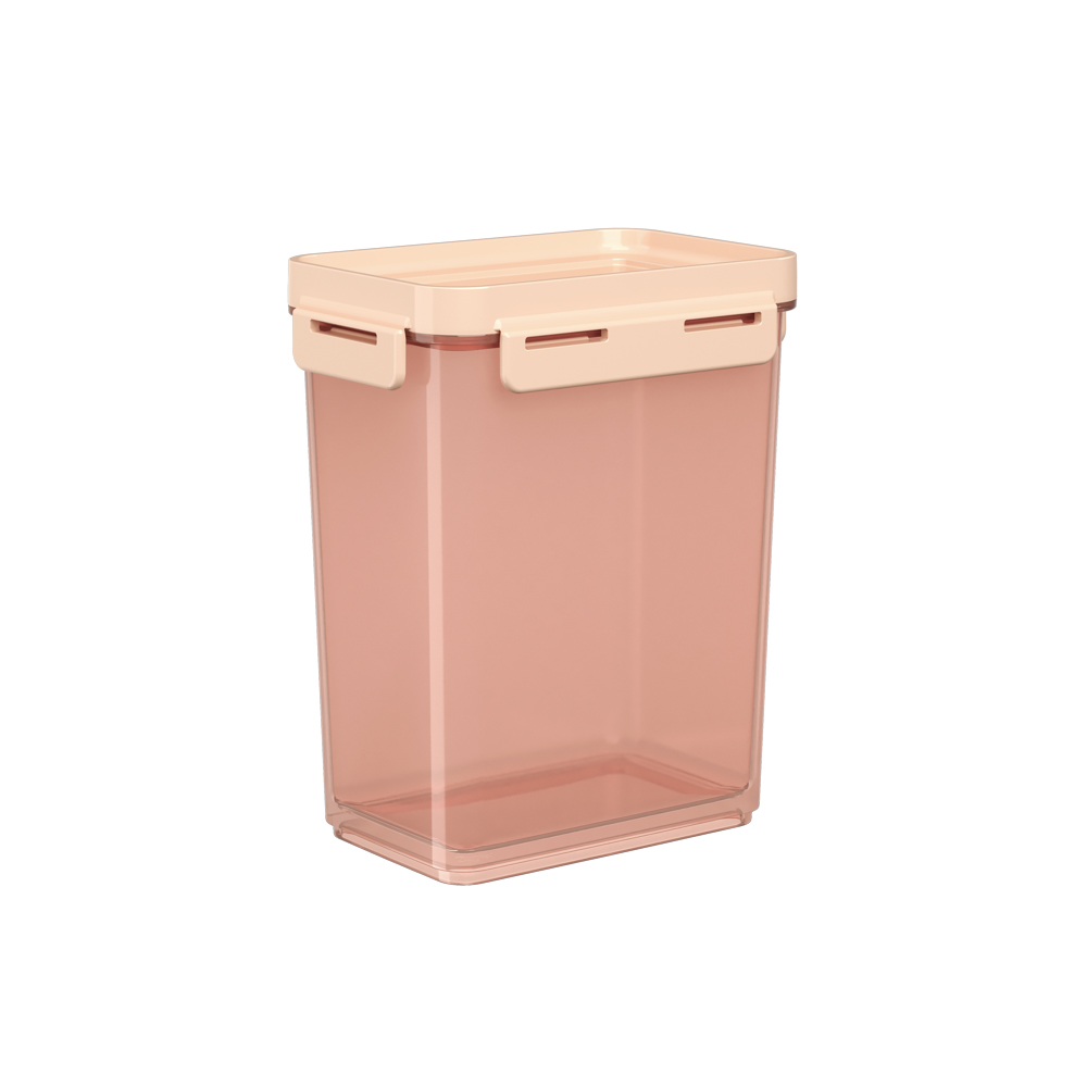 Contenedor Hermetico de Plastico 900ML Flap Rosa Blush + Rosa
