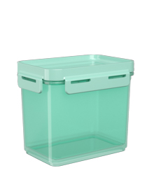 Contenedor Hermetico de Plastico 600ML Flap Verde Electrico + Verde