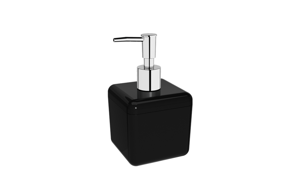 Dispensador Jabon Liquido de Plastico 330ML Cube Negro