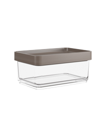 Pote de Plastico Mini 200ML Clear Warm Gray