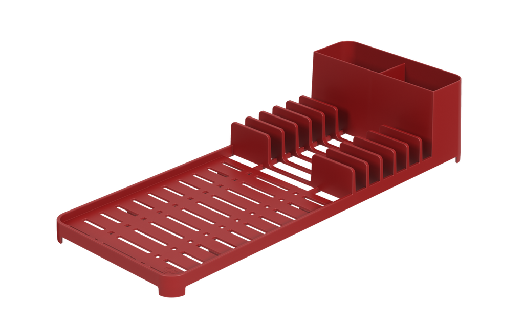 Escurridor de Platos de Plastico Single Rojo Bold