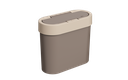 Basurero Apertura C/Boton de Plastico 2,80L Flat Warm Gray + Light Gray