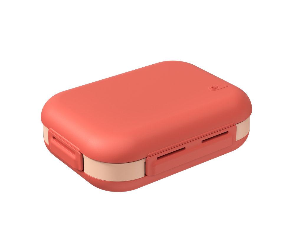 Lonchera Nutri de Plastico 20,1x15,1x6,1CM Coral + Rosa Blush