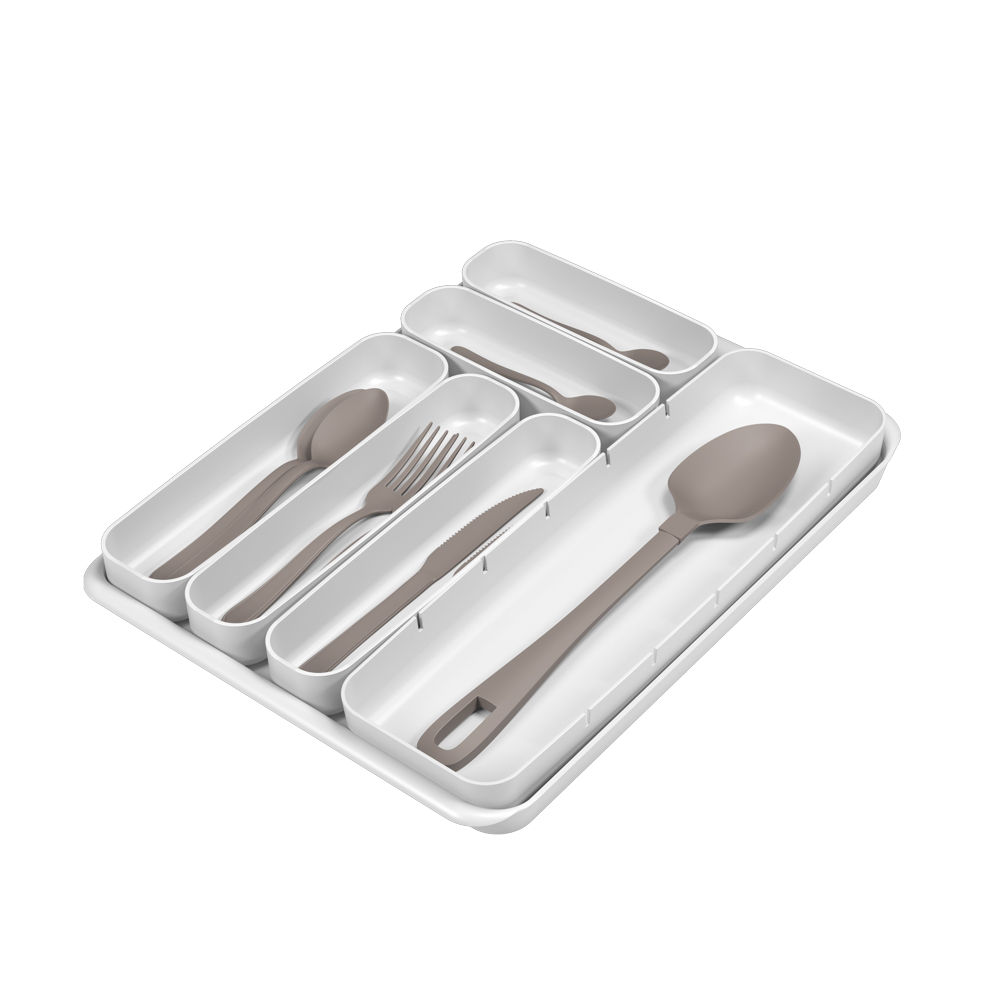Organizador de Cubiertos 7 Pzs 37 x 28,5 x 4,2CM Perfect Blanco