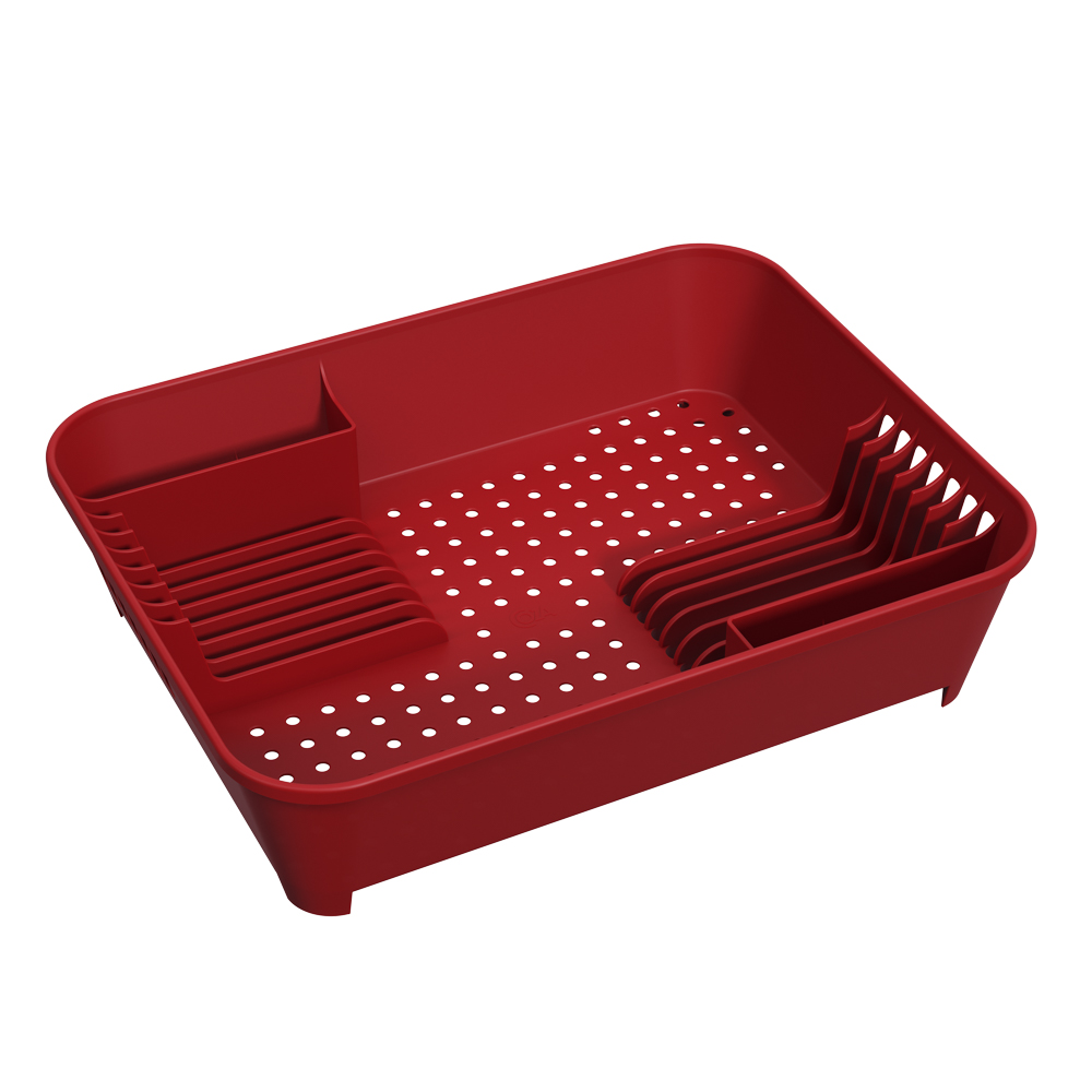 Escurriplato de Plastico Basic Rojo Bold