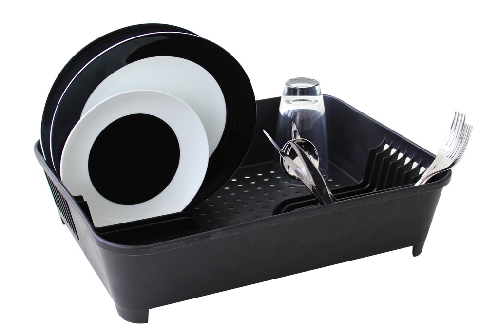Escurriplato de Plastico Basic Negro