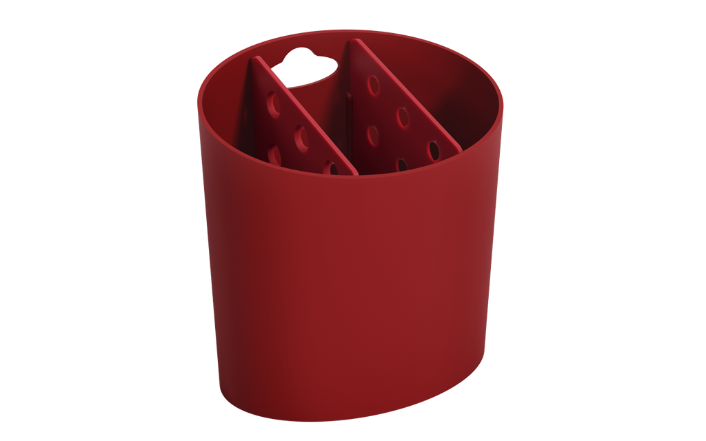 Escurridor de Cubiertos de Plastico Basic Rojo Bold