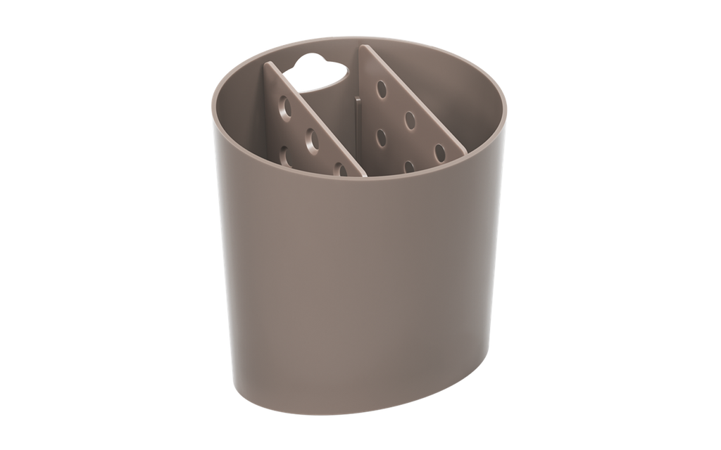 Escurridor de Cubiertos de Plastico Basic Warm Gray