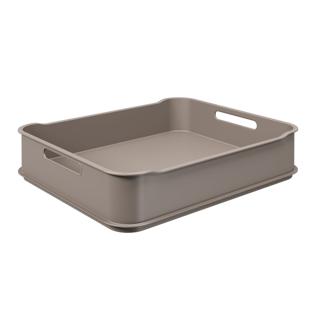 Canasta Maxi de Plastico 6,0L - 38 X 31,6 X 8CM Fit Warm Gray