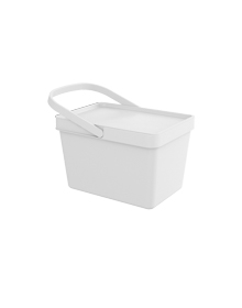 Balde de Plastico 12,50L Loft C/Tapa Blanco