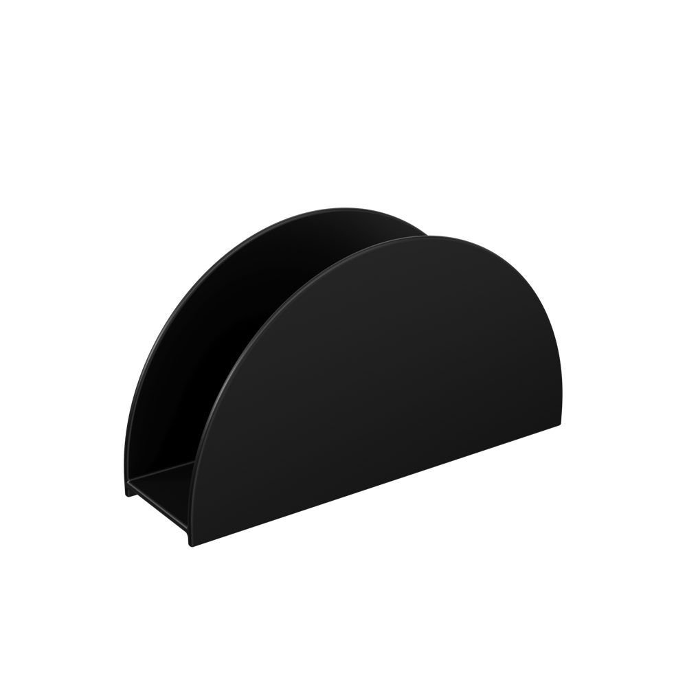 SERVILLETERO REDONDO DE PLASTICO COZY NEGRO 