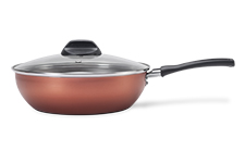 LINEA CLOVE - EN ALUMINIO - WOK C/TAPA Ø24CM 2,30L COBRE 
