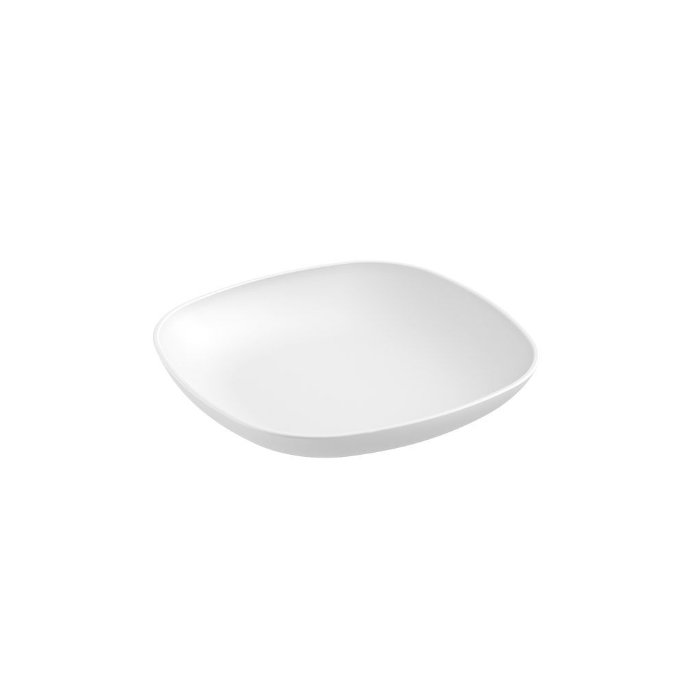PLATO POSTRE DE PLASTICO17,2 X 17,2 X 2,7 CM ESSENTIAL BLANCO 