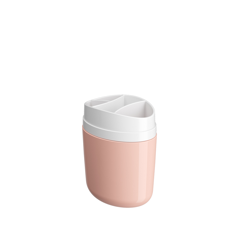 PORTA CEPILLO DE PLASTICO BULKY ROSA BLUSH 