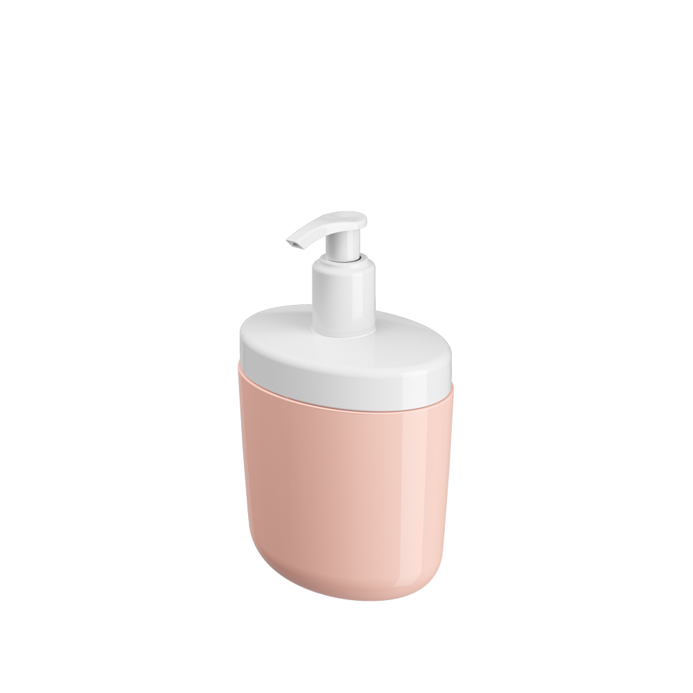 DISPENSADOR DE JABON LIQUID. DE PLASTICO 450ML BULKY ROSA BLUSH 
