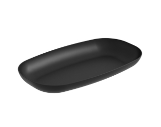 FUENTE RECTANGULAR MEDIA 37,5 X 20,8 X 3,8CM DE PLASTICO NEGRO 