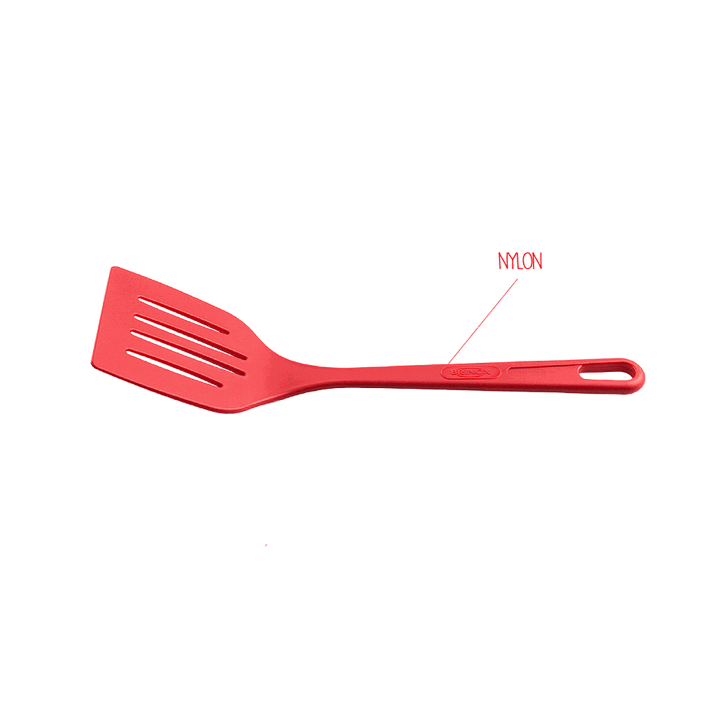 ESPUMADERA DE NYLON 27CM ROJO