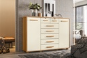 GAVETERO 7 GAVETAS + 2 PUERTAS FONTANA ROBLE GRIFE/OFF WHITE