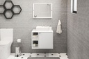 MUEBLE PARA BAÑO CON ESPEJO Y LAVAMANOS SUZANO MDP BRANCO BP