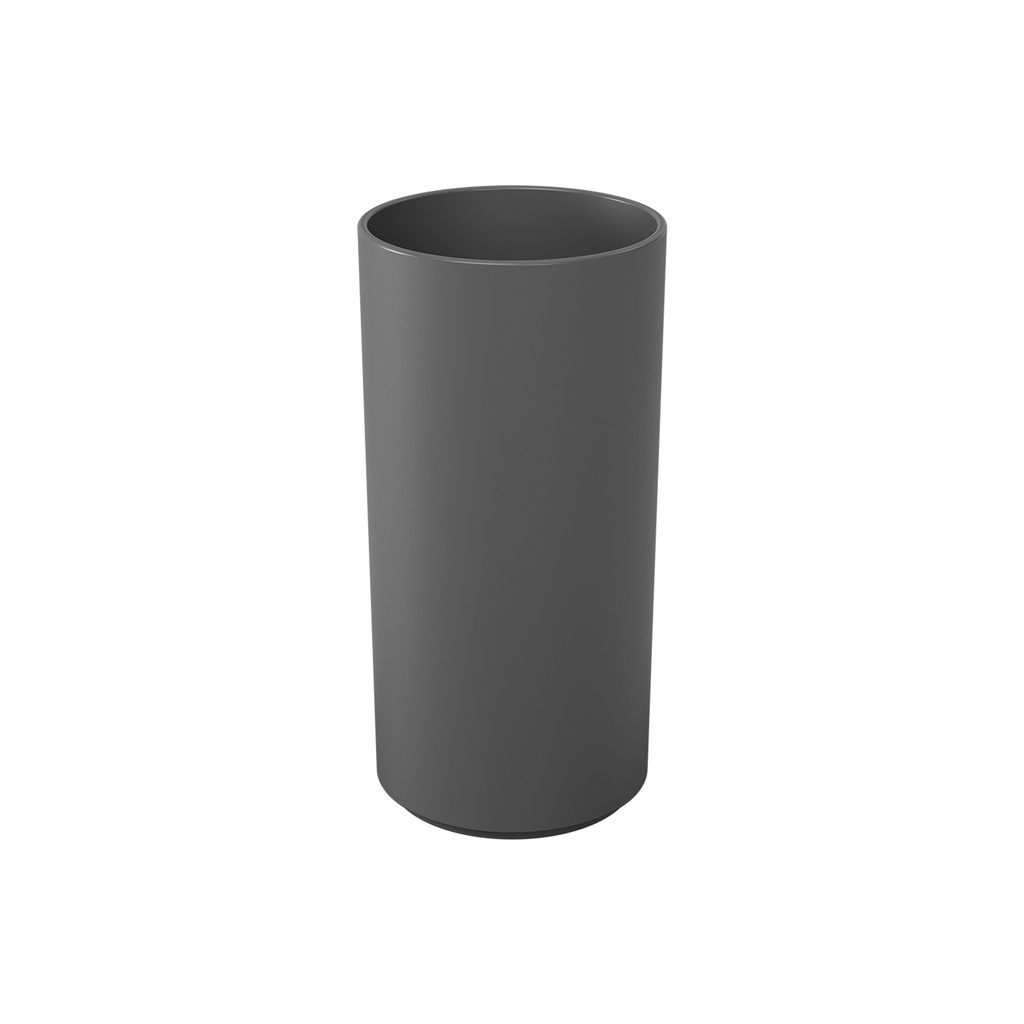 LINEA SERENE-PORTA CEPILLOS DE PLASTICO GRIS PLOMO