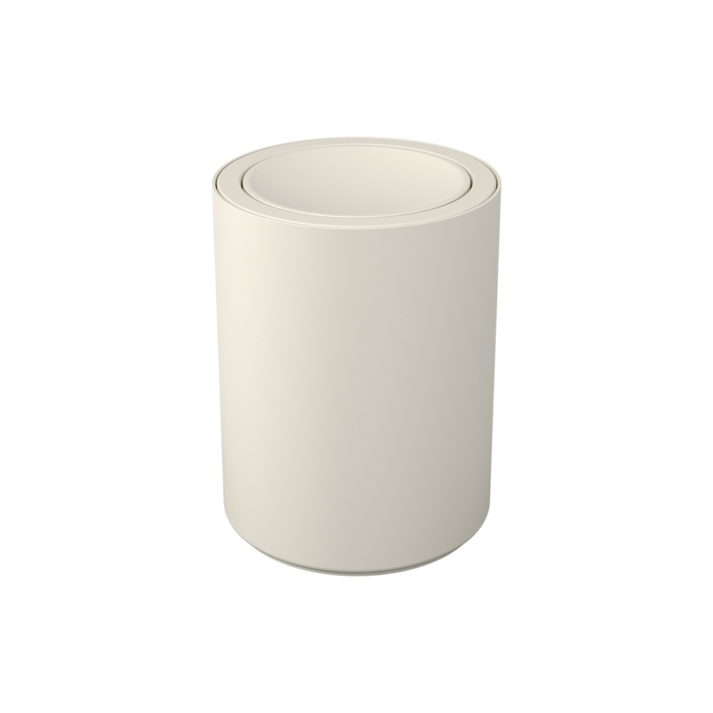 LINEA SERENE- BASURERO DE PLASTICO C/ TAPA BASCULANTE 1L LIGHT GRAY