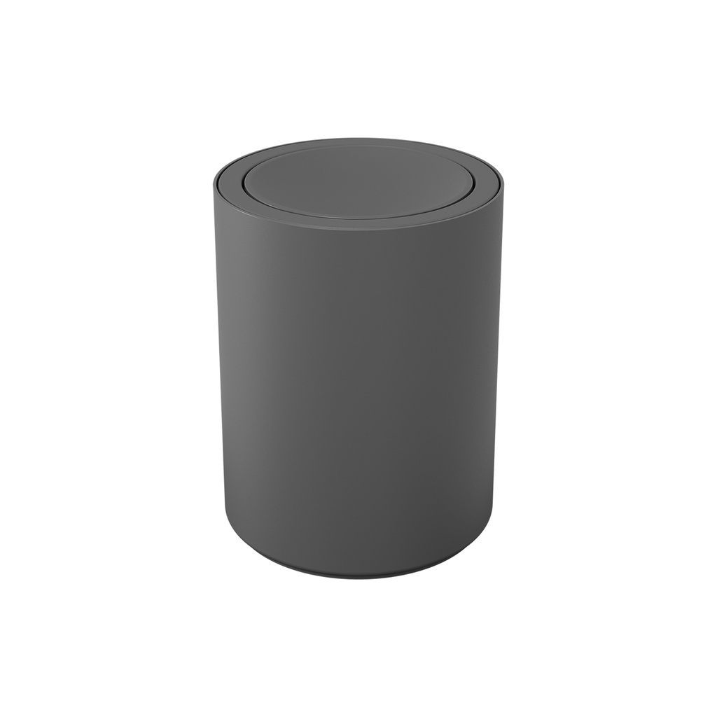 LINEA SERENE- BASURERO DE PLASTICO C/ TAPA BASCULANTE 1L GRIS PLOMO