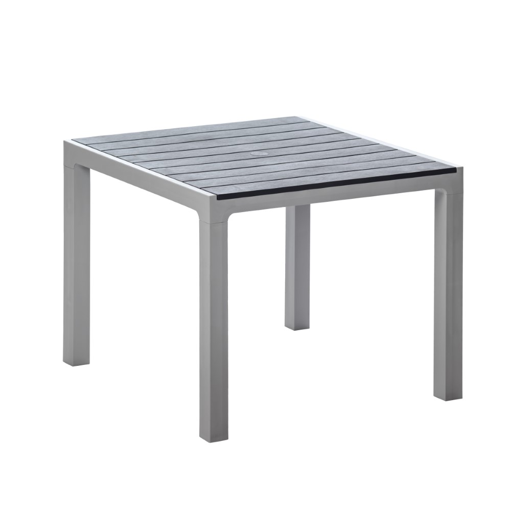 MESA MADEIRA CUADRADA 80X80 CUARZO