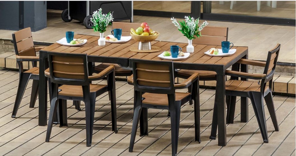 SILLA MADEIRA CON BRAZOS TABACO