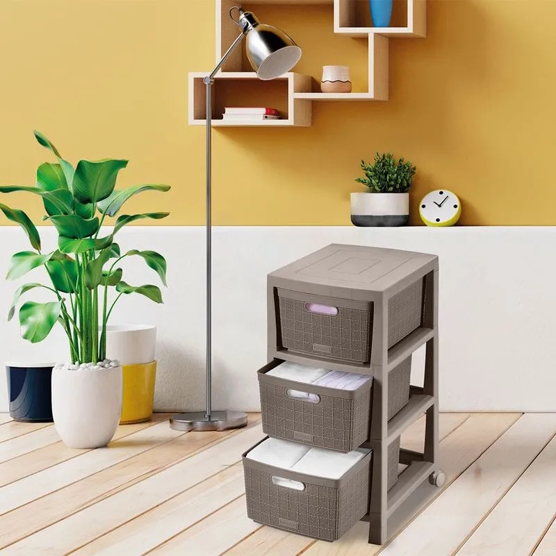 CAJONERO FIQUE 3 GAVETAS MOCCA