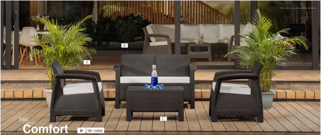 JUEGO MUEBLE FERRARA CONFORT TAUPE 2