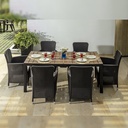 JUEGO COMEDOR CAPRI 6 SILLAS WEN