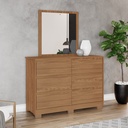 GAVETERO RAVENNA 6 GAVETAS CON ESPEJO NATURE