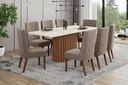 MESA DE COMEDOR SOLANA 2000MM VIDRIO / CANTO REDONDO (NO INCLUYE SILLAS)
