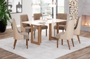 MESA DE COMEDOR YARA 1600MM NATURE/OFF WHITE (NO INCLUYE SILLAS)